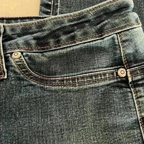 Margaret M Womens Jeans Dark Wash 12 Straight Leg Zip/Button Fly Front Pockets - Picture 3 of 8